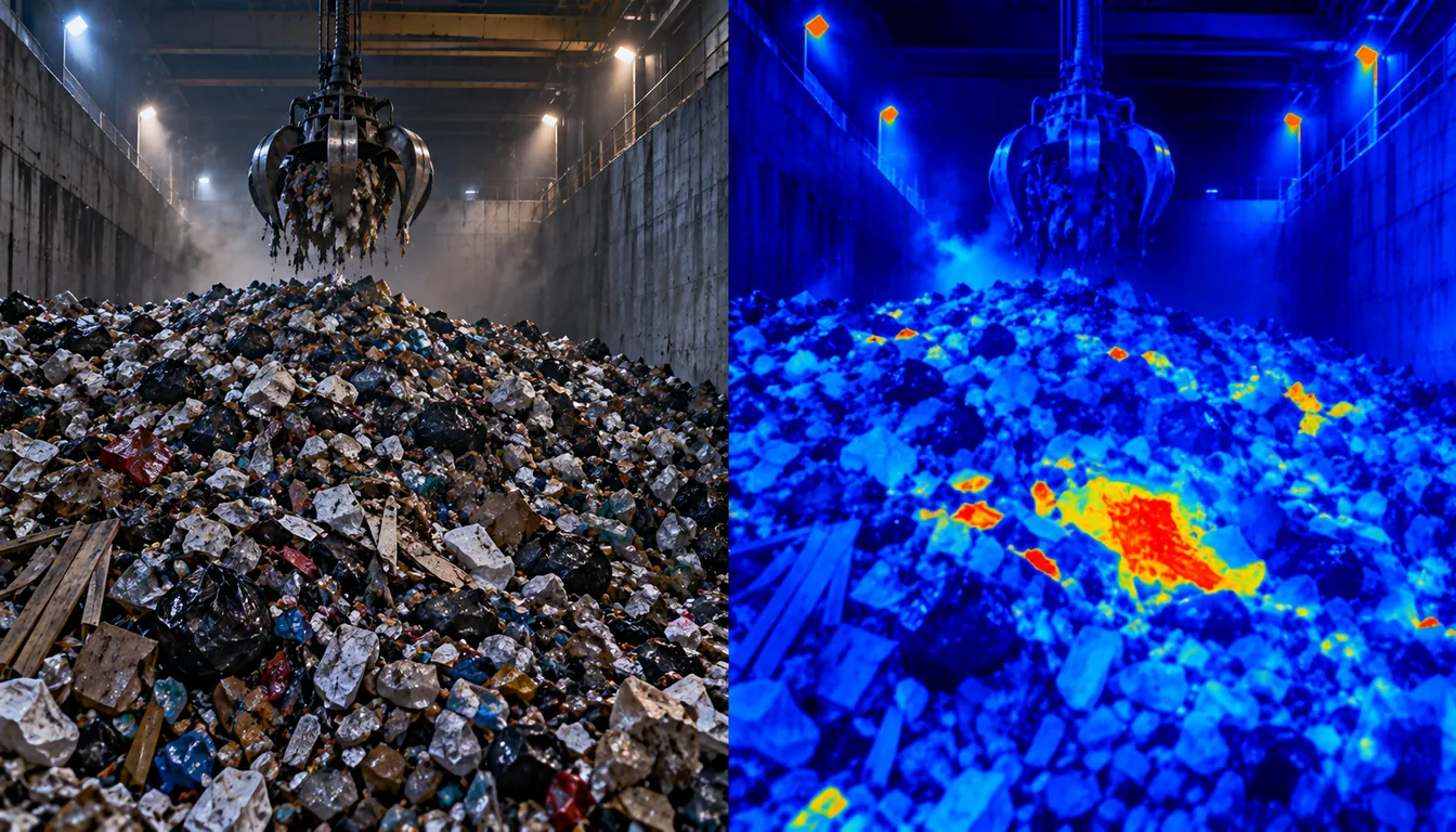 KI-Kamera oder Wärmebild im Müllbunker? Wofür was taugt (Mit KI erzeugtes Bild)